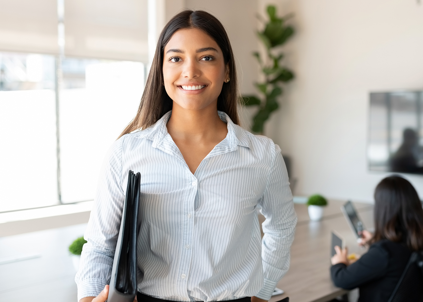 Woman smiling